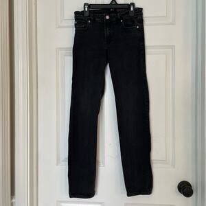 7 For all mankind black slimmy stretch denim jeans size 12 girls